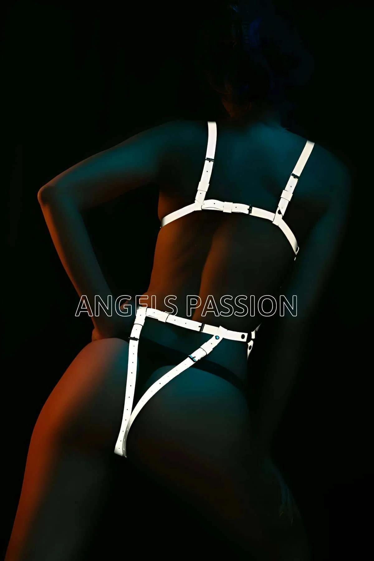 Reflective Full Body Harness Lingerie - Adjustable Fit