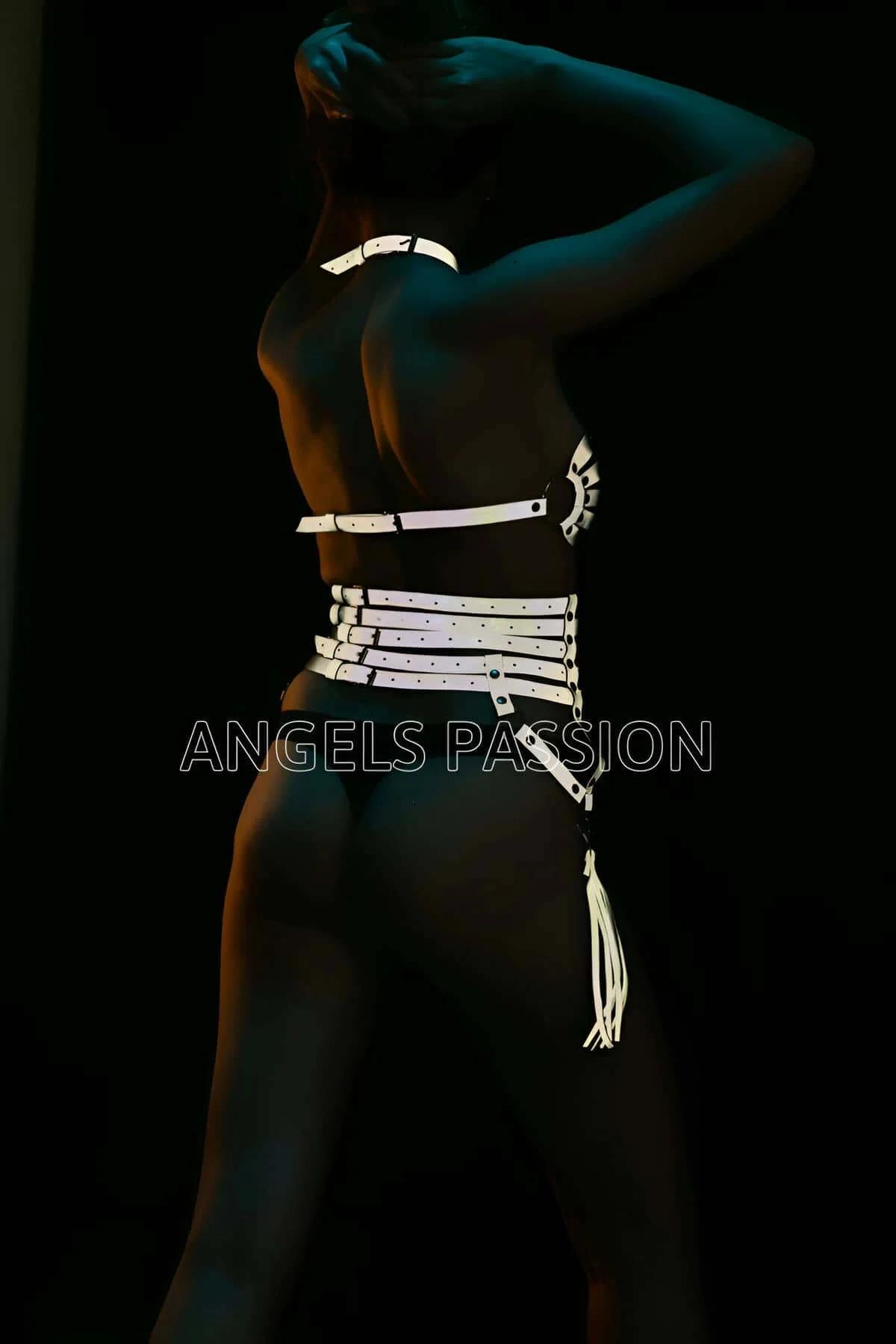 Reflective Fashion Harness Set – Full Body Corset & Bra