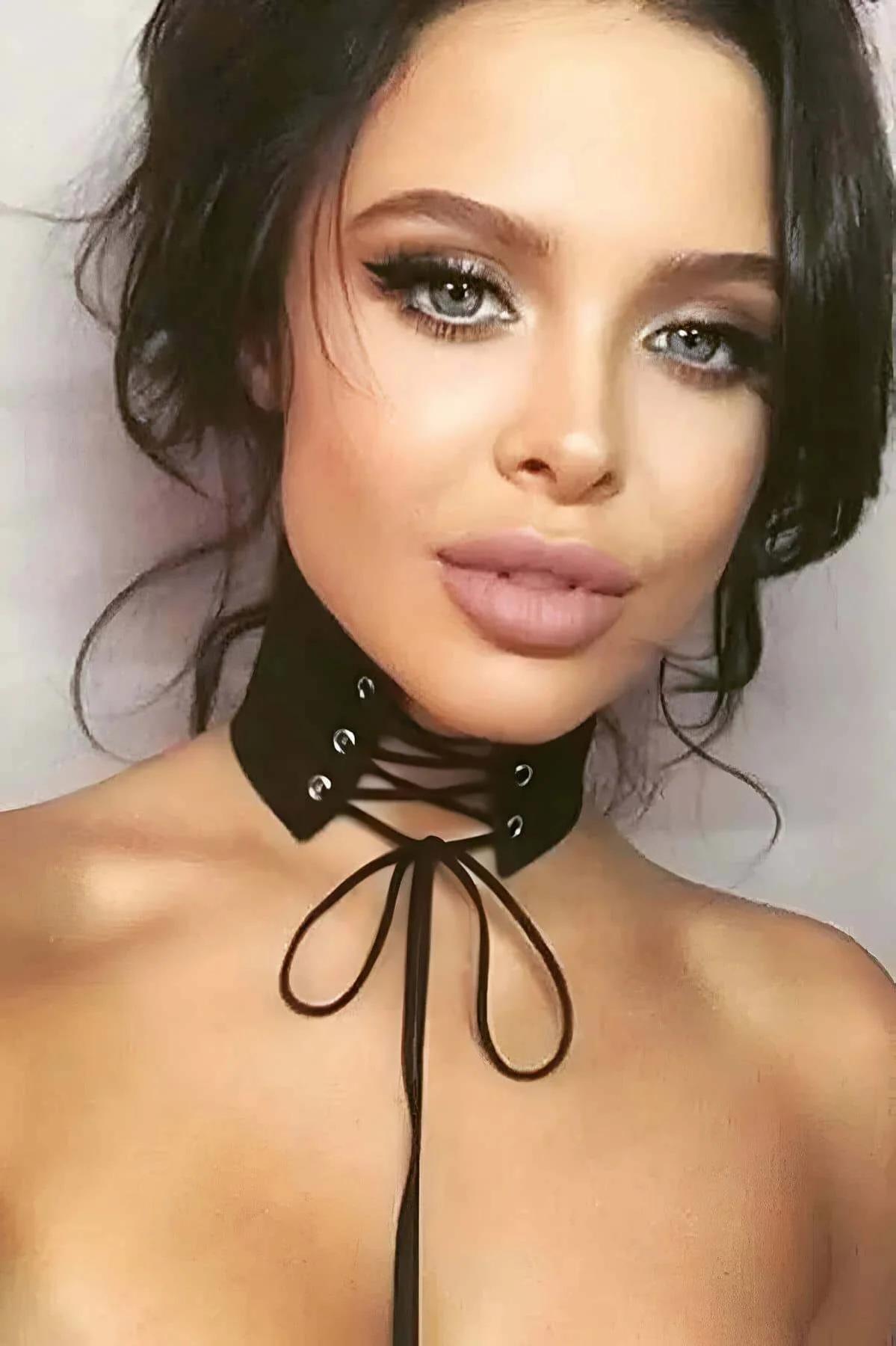 Lace-Up Choker Necklace - Adjustable Faux Leather Fashion
