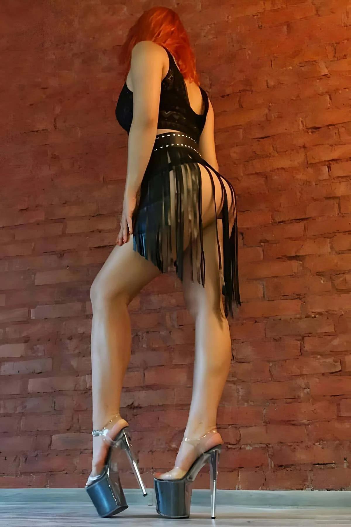 Tasseled Faux Leather Mini Skirt for Women Adjustable