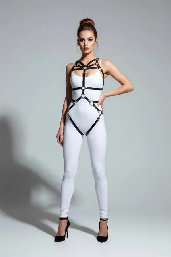 Women's Body Harness Adjustable Faux Leather Fashion Accessory