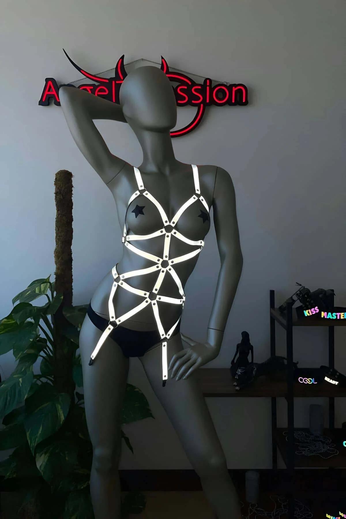 Reflective Body Harness for Festivals & Nightlife