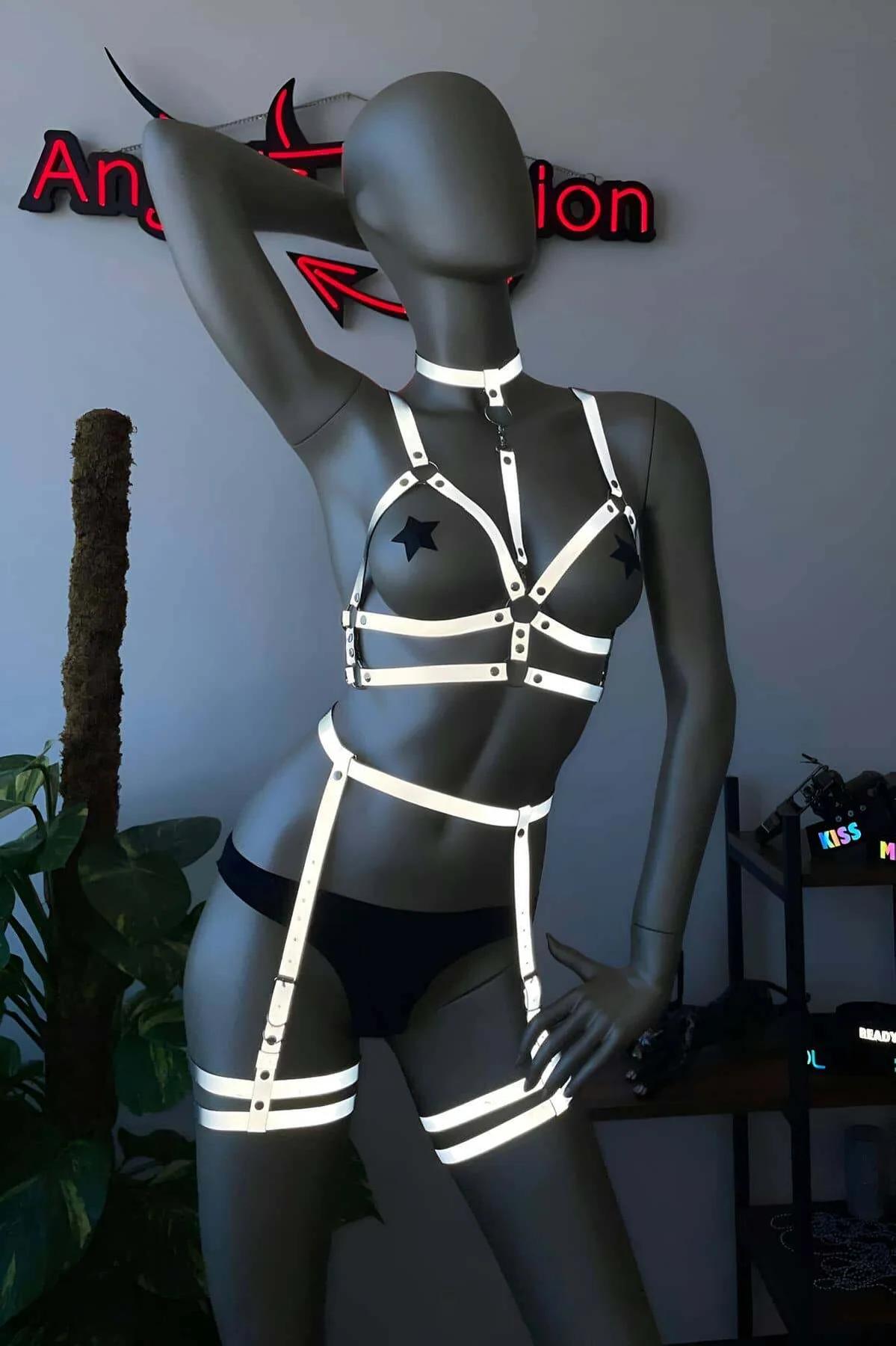 Reflective Body Harness Set - Adjustable Fashion & Nightwear