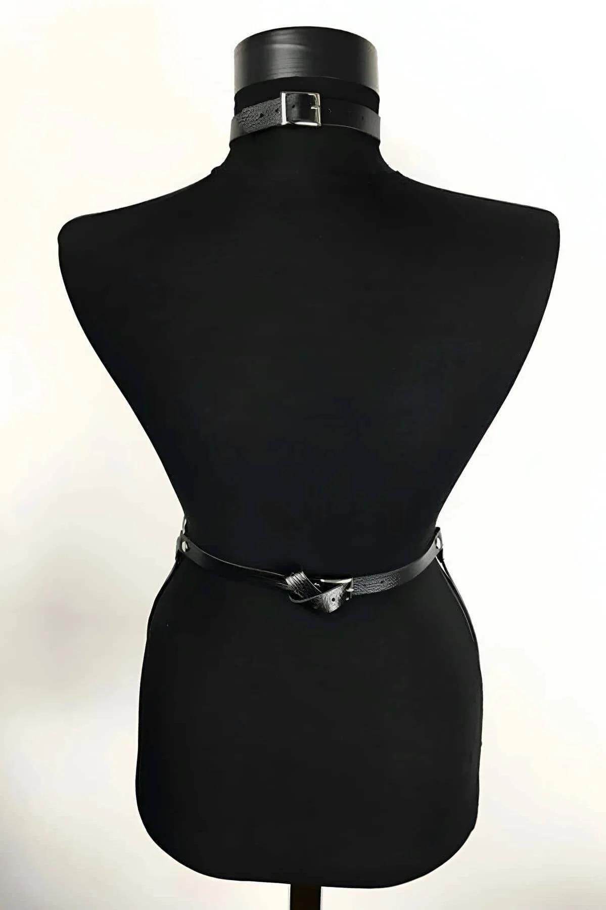 Faux Leather Body Chain Harness - Adjustable & Statement