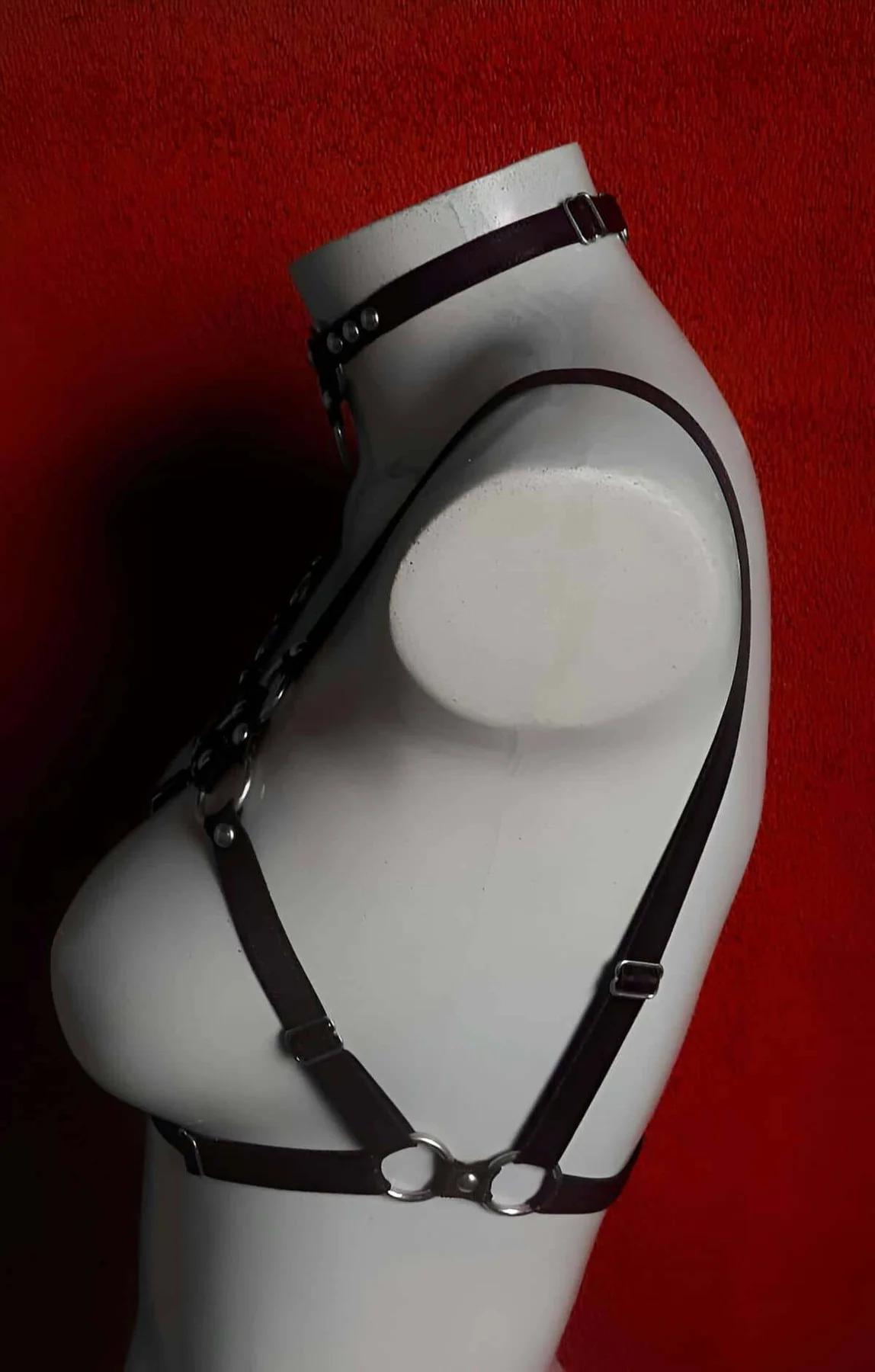 Strappy O-Ring Body Harness with Choker