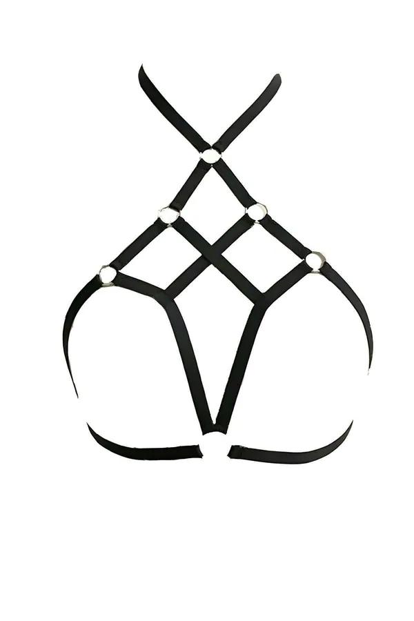 Adjustable Body Harness Strappy Chest Cage for Women
