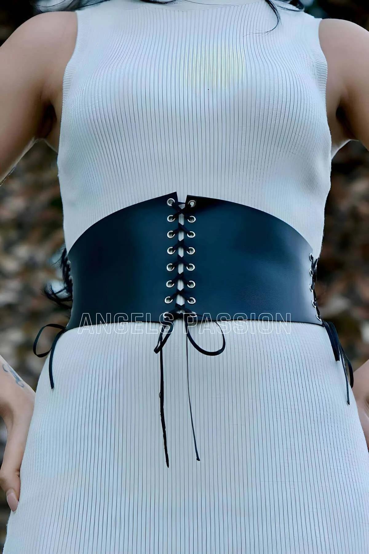 Women's Lace-Up Corset Belt - Wide Adjustable Waist Cincher