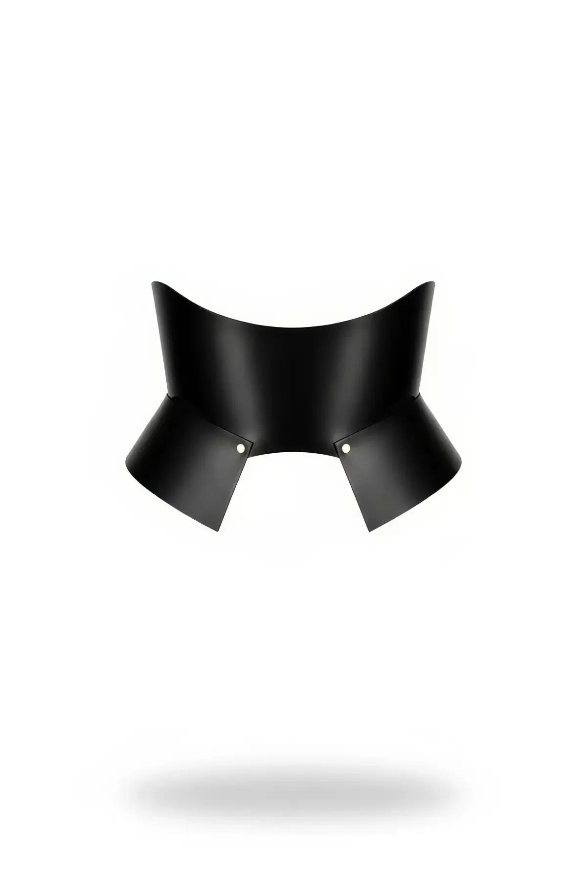 Sculpted Faux Leather Underbust Waspie Corset