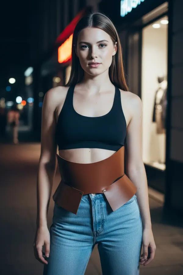 Tan Sculpted Wide Waist Belt Corset