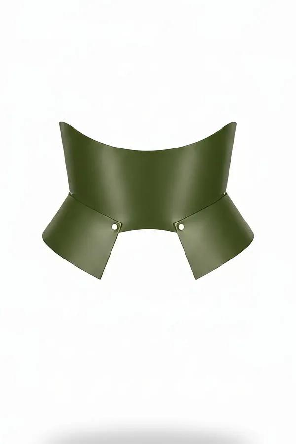 Sculptural Vegan Leather Underbust Waist Cinch