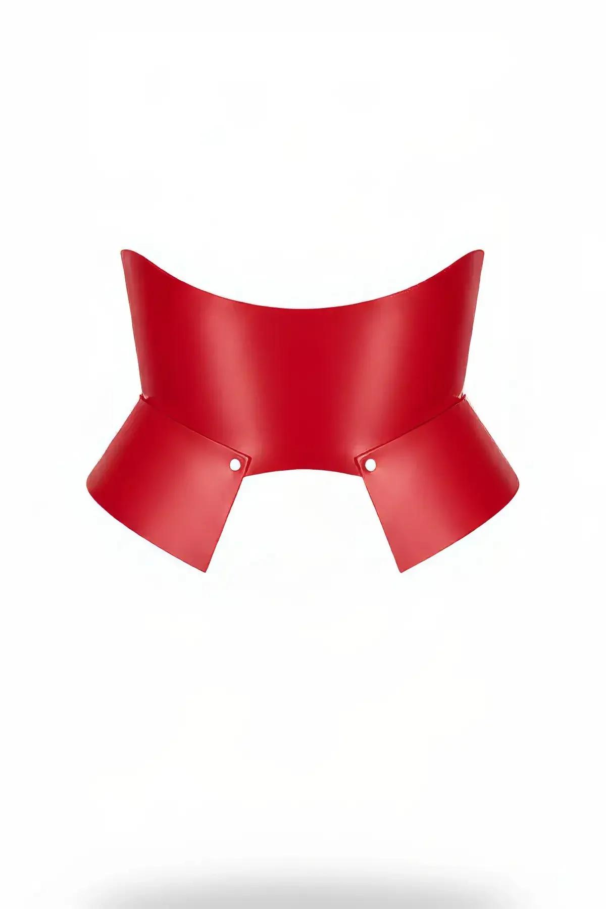 Wide Faux Leather Waspie Corset Belt