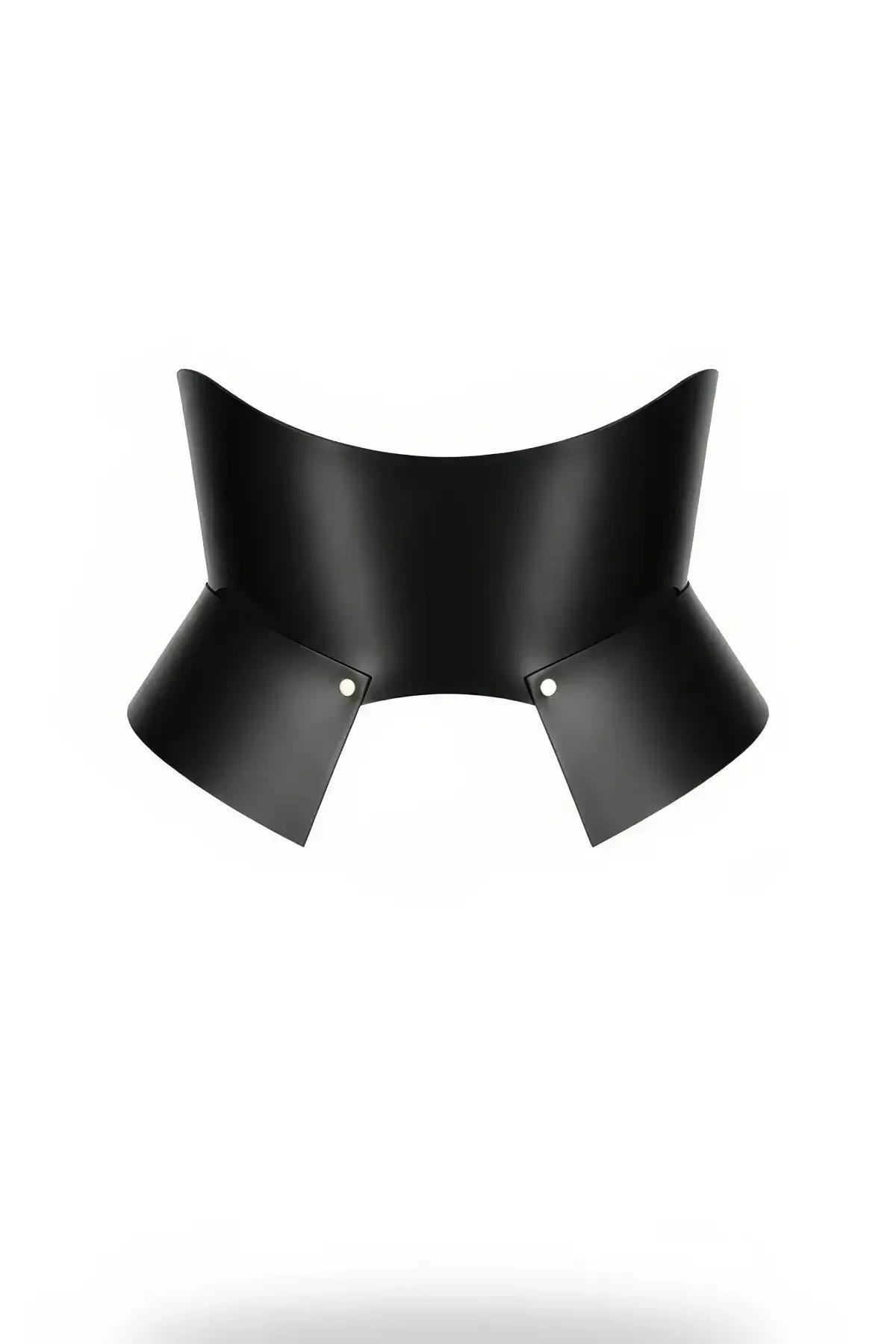 Sculpted Faux Leather Waspie Waist Cinch