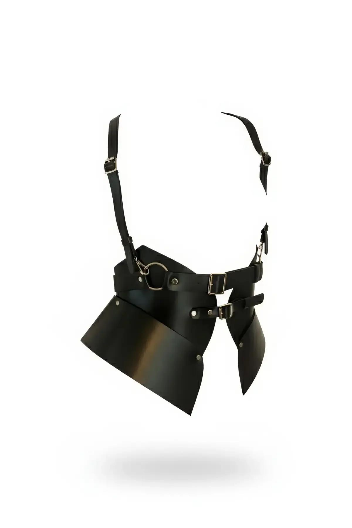 Underbust Corset Harness with Wide Faux Leather Panels