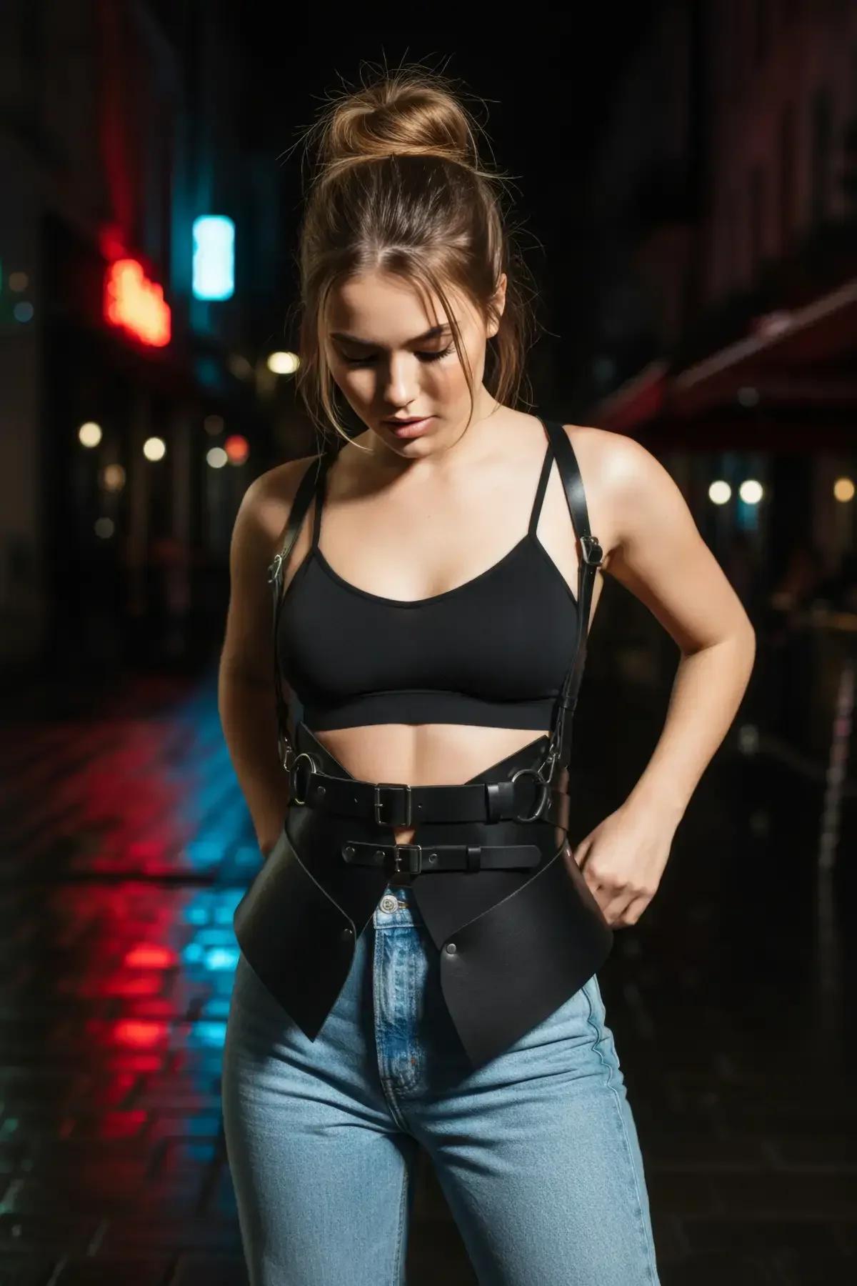 Peplum Underbust Waist Harness with Adjustable Straps