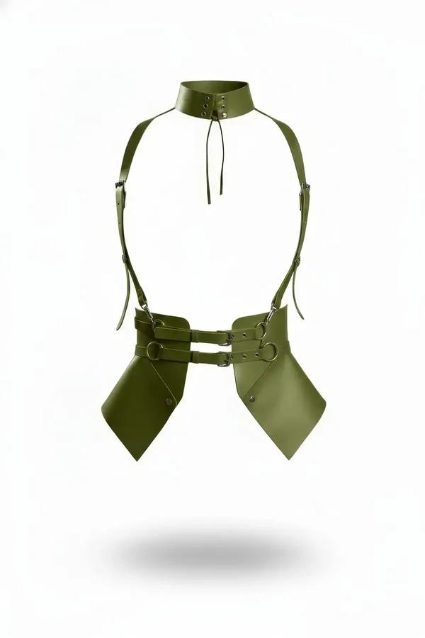 High Collar Harness with Detachable Hip Panels