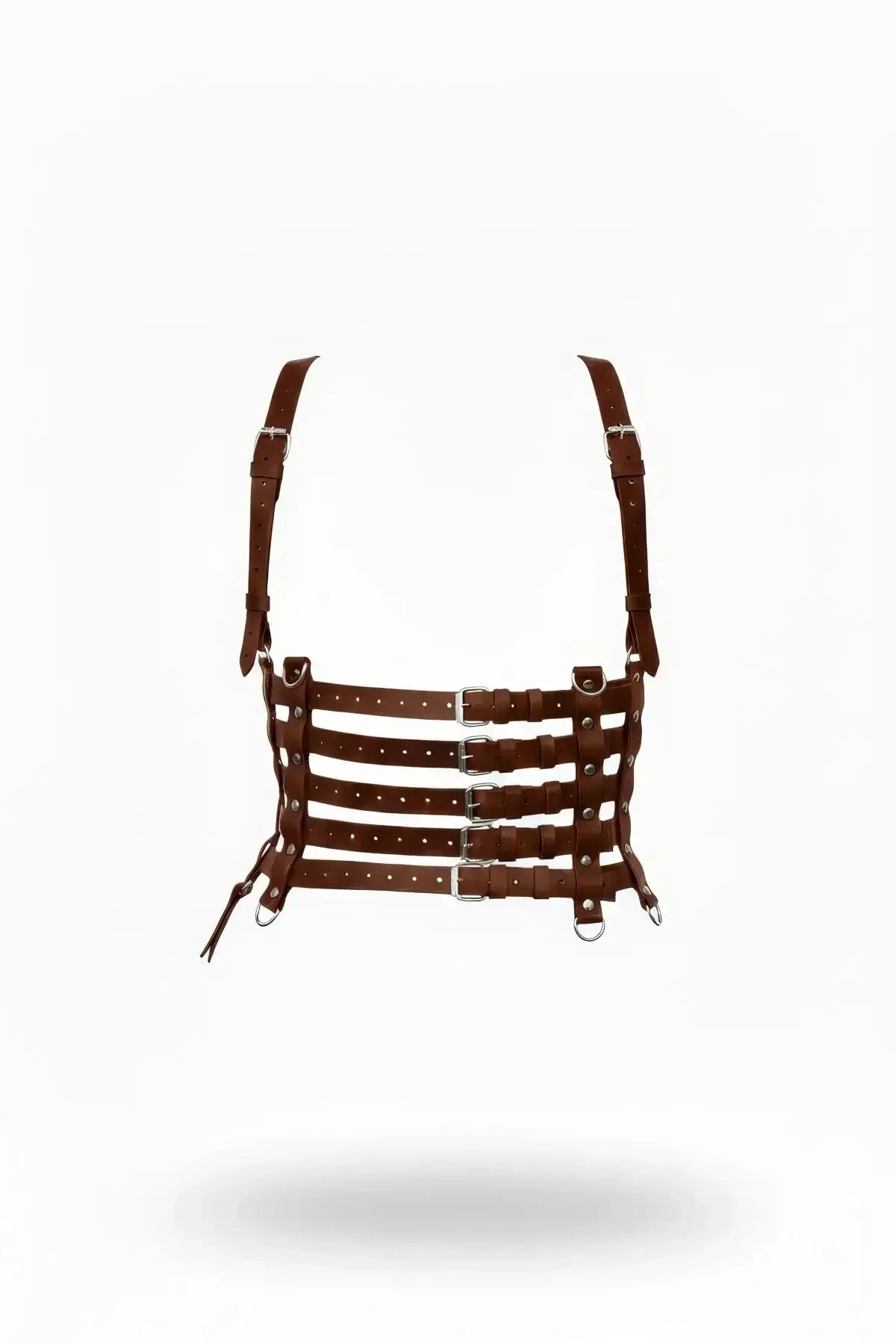 Underbust Caged Harness with Multiple Buckle Straps
