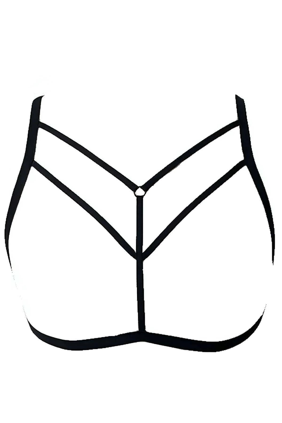 Adjustable Strappy Body Harness Lingerie Top for Women