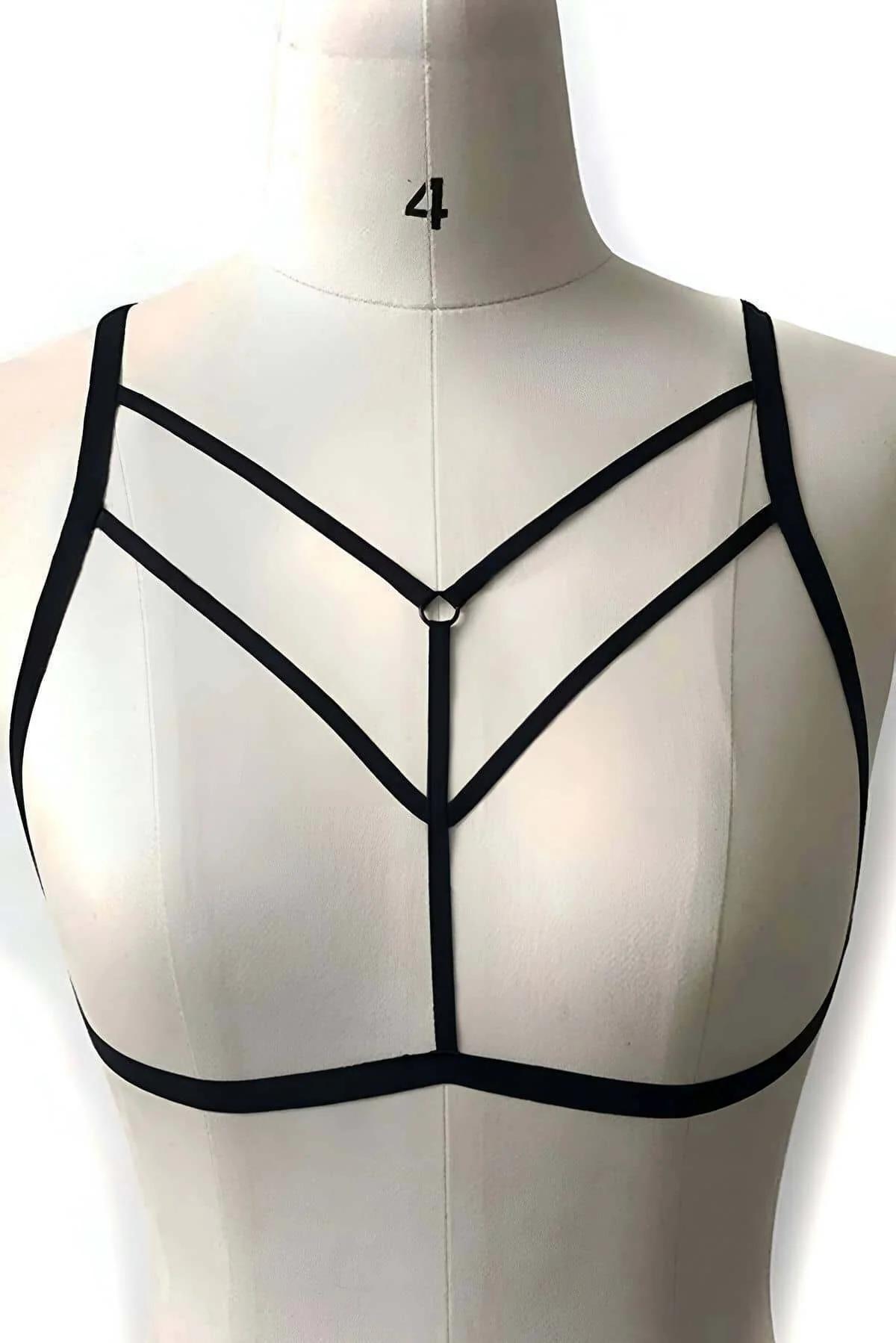 Adjustable Strappy Body Harness Lingerie Top for Women