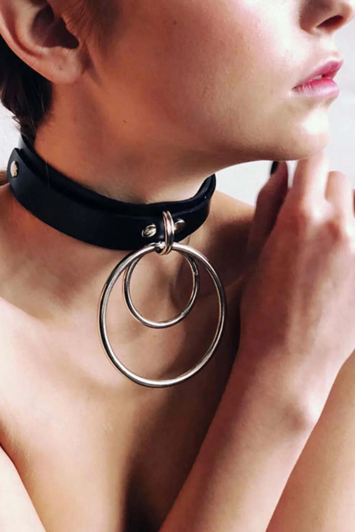Adjustable Leather Pet Choker Collar for Small Dogs & Cats