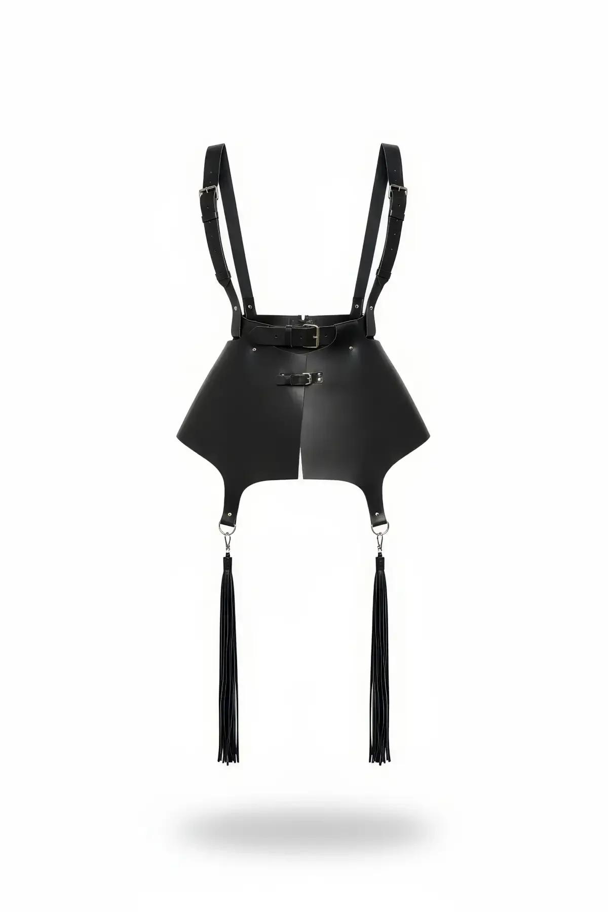Skirt-Style Harness with Adjustable Shoulder Straps & Tassels