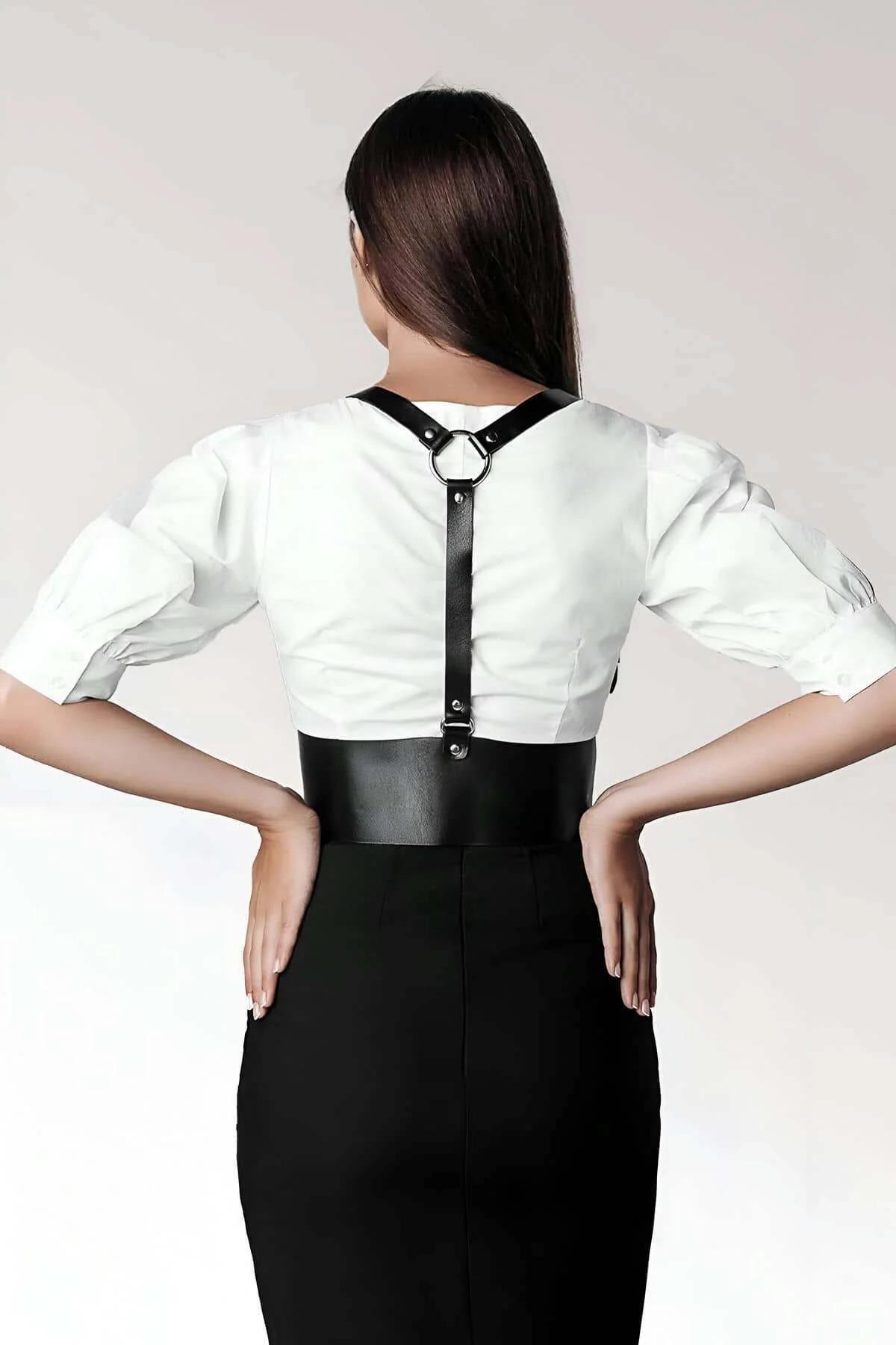 Womens Harness Belt with Adjustable Corset Waist Design