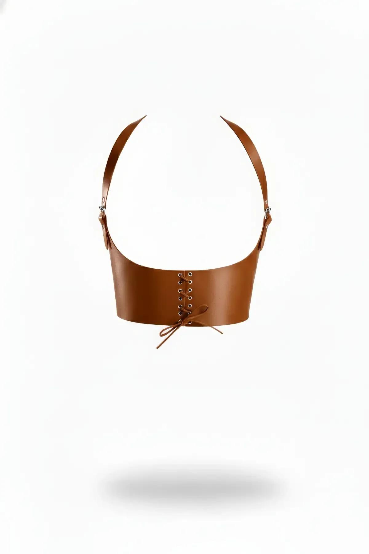 Underbust Corset Harness with Front Lacing & Shoulder Straps