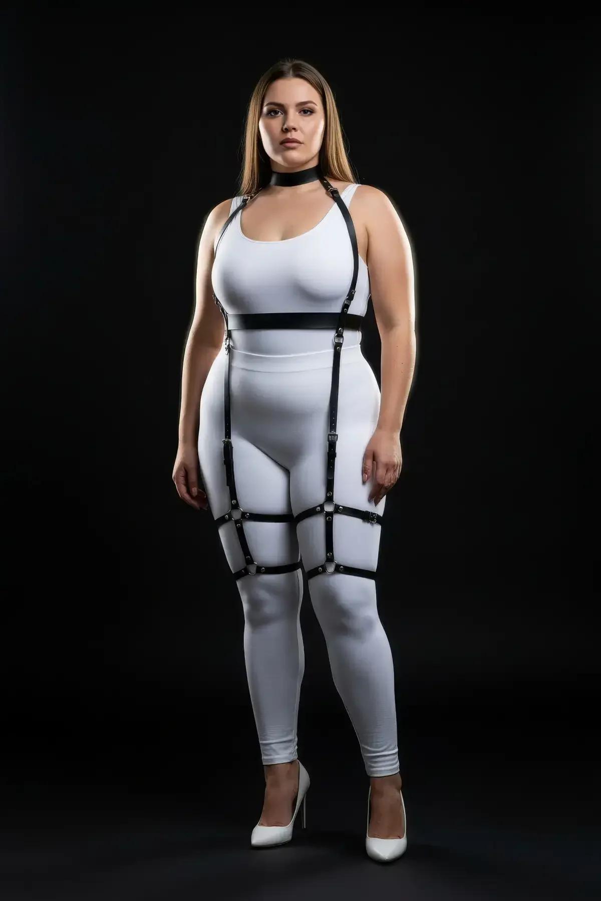 Full Body Harness with Halter Neck & Thigh Garter Straps