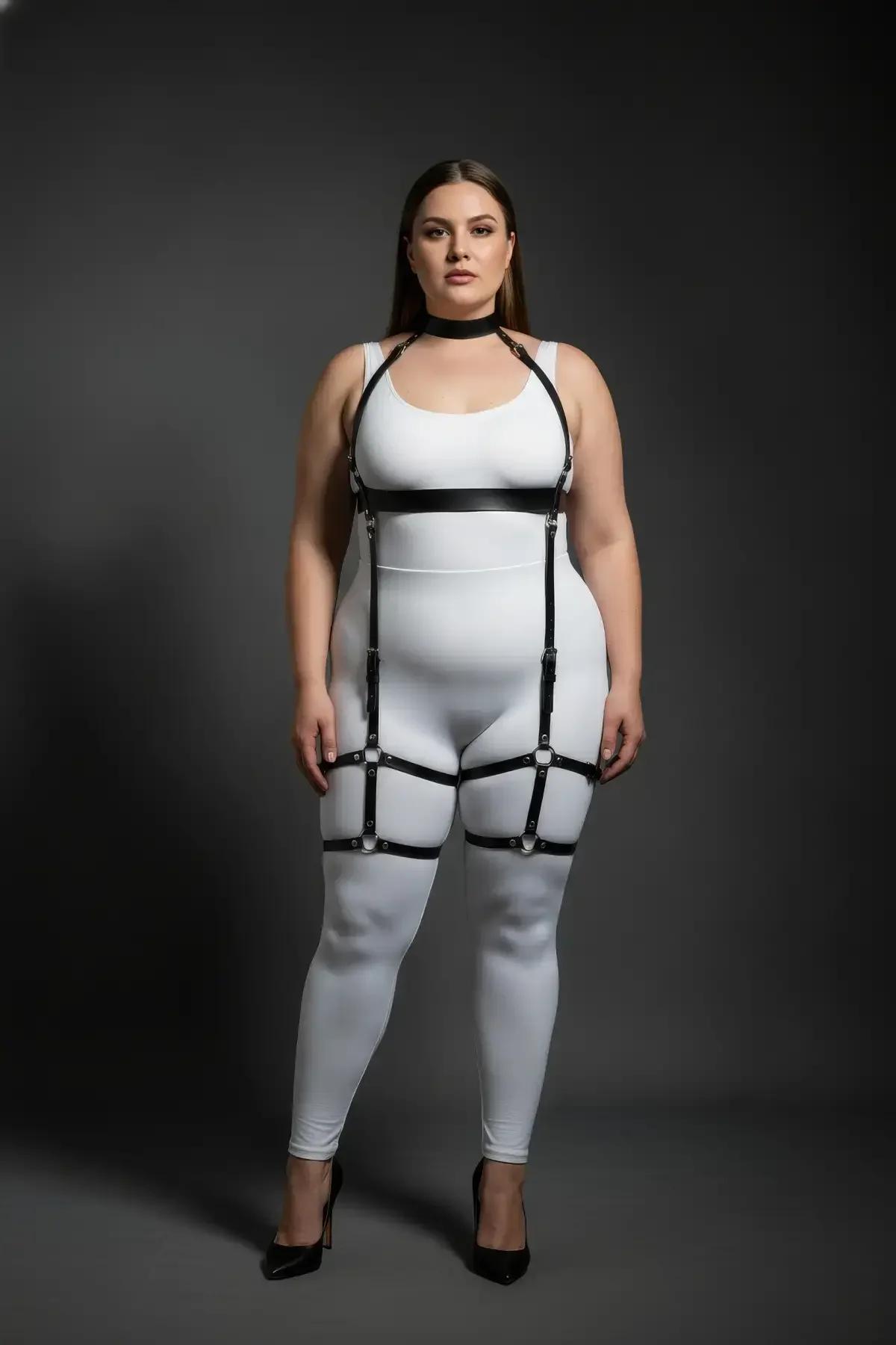 Full Body Harness with Halter Neck & Thigh Garter Straps