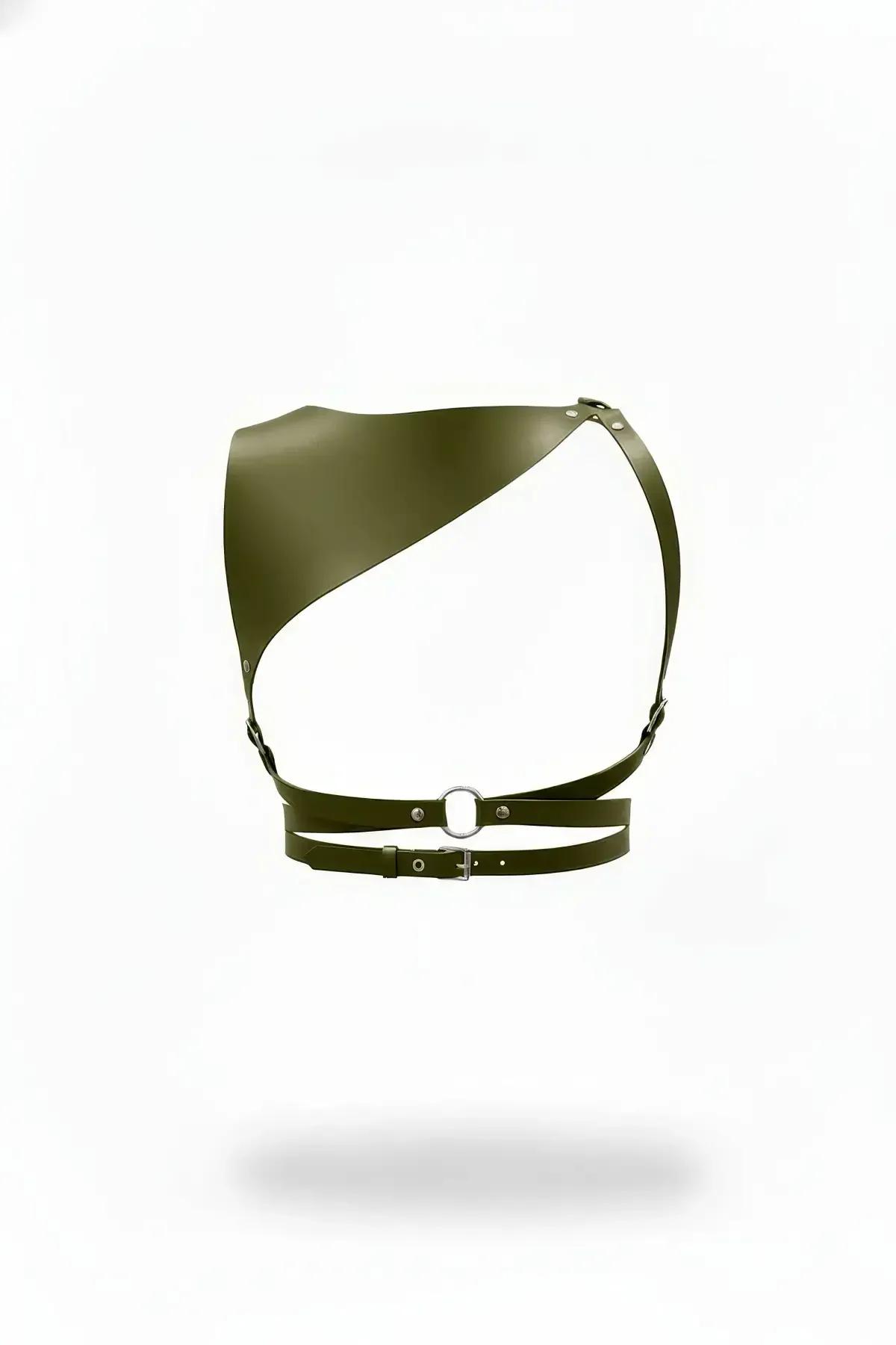 Asymmetrical Faux Leather Sculpted Body Harness