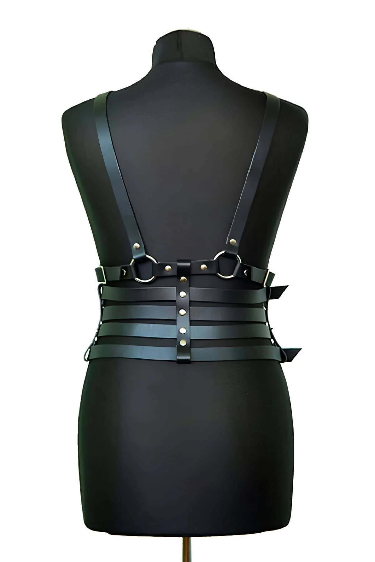 Leather Body Harness - Adjustable Chest & Waisted Straps