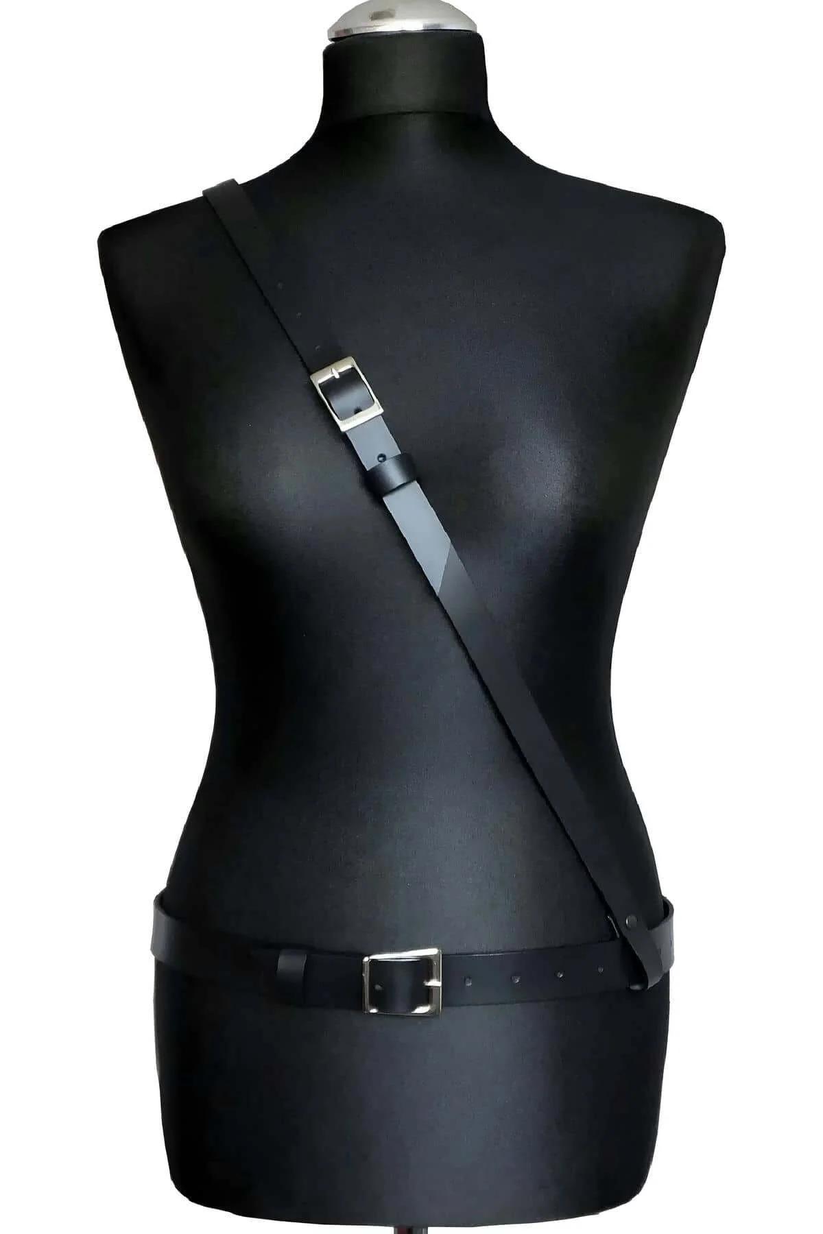 Adjustable Leather Waist and Shoulder Harness for Men