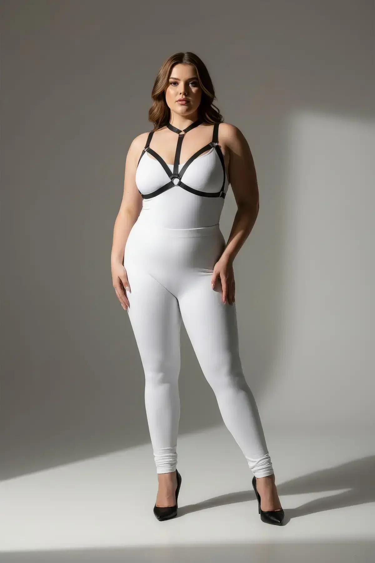Strappy O-Ring Faux Leather Body Harness