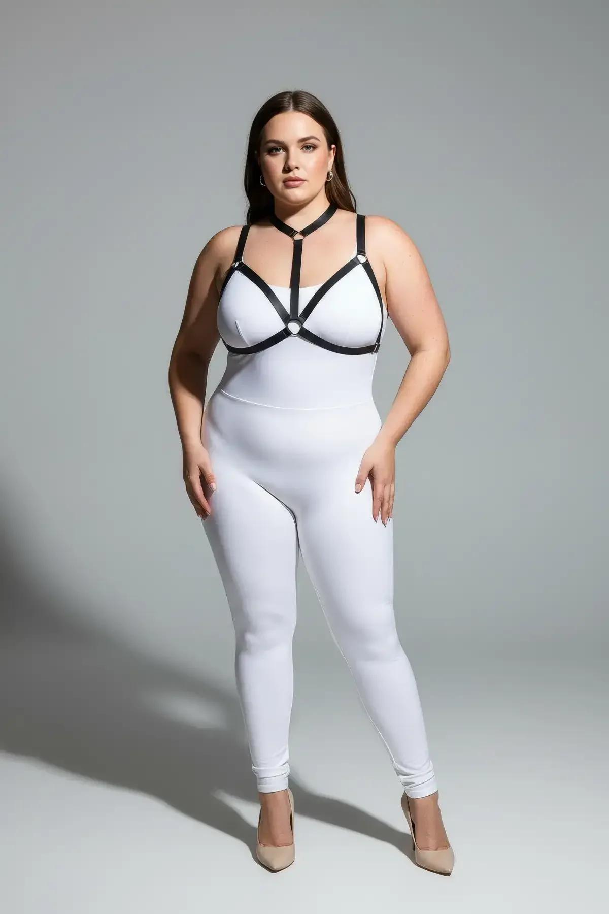 Strappy O-Ring Faux Leather Body Harness