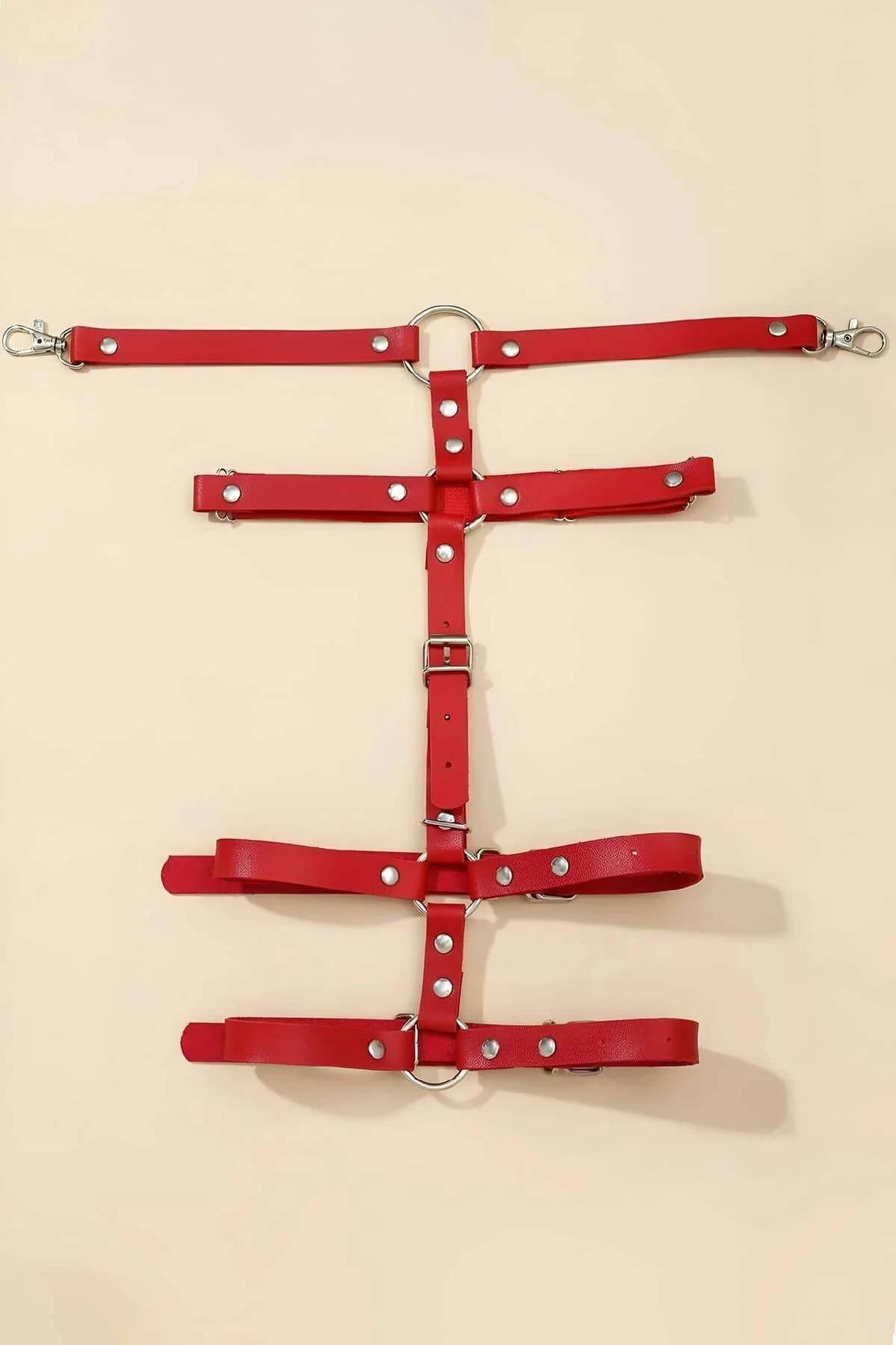 Red Garter Harness Adjustable Thigh Leg Accessory
