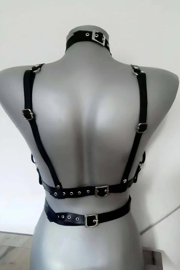 Women's Adjustable Leather Chest Harness | Fashion Body Straps