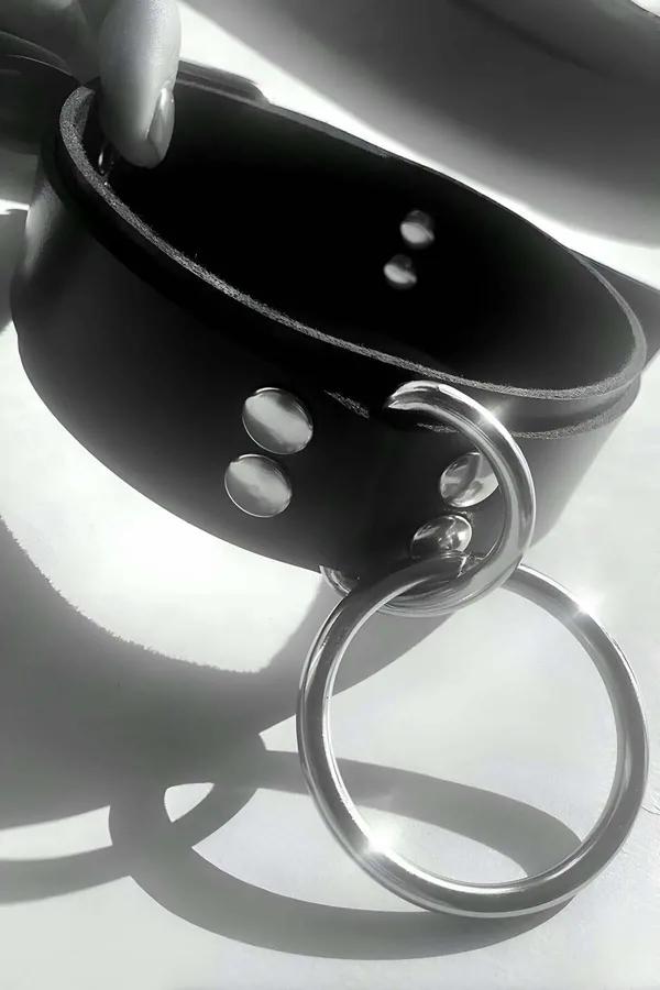 O-Ring Faux Leather Choker with Studs