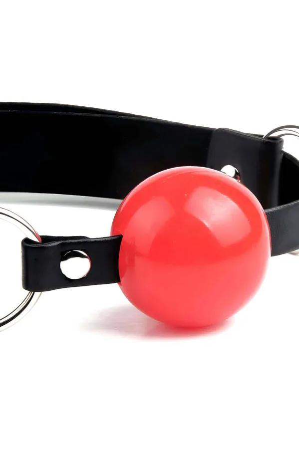 Ball Gag Adjustable Vegan Leather Mouth Gag for BDSM Play