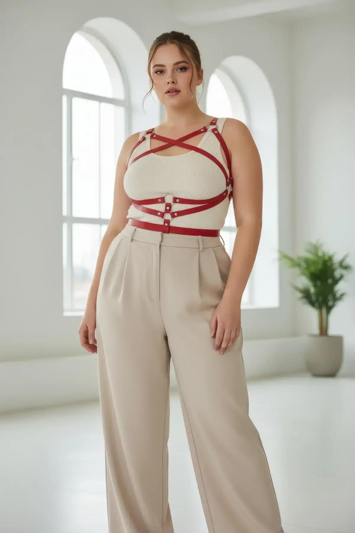 Multi-Strap Body Harness with Crisscross Front & O-Rings