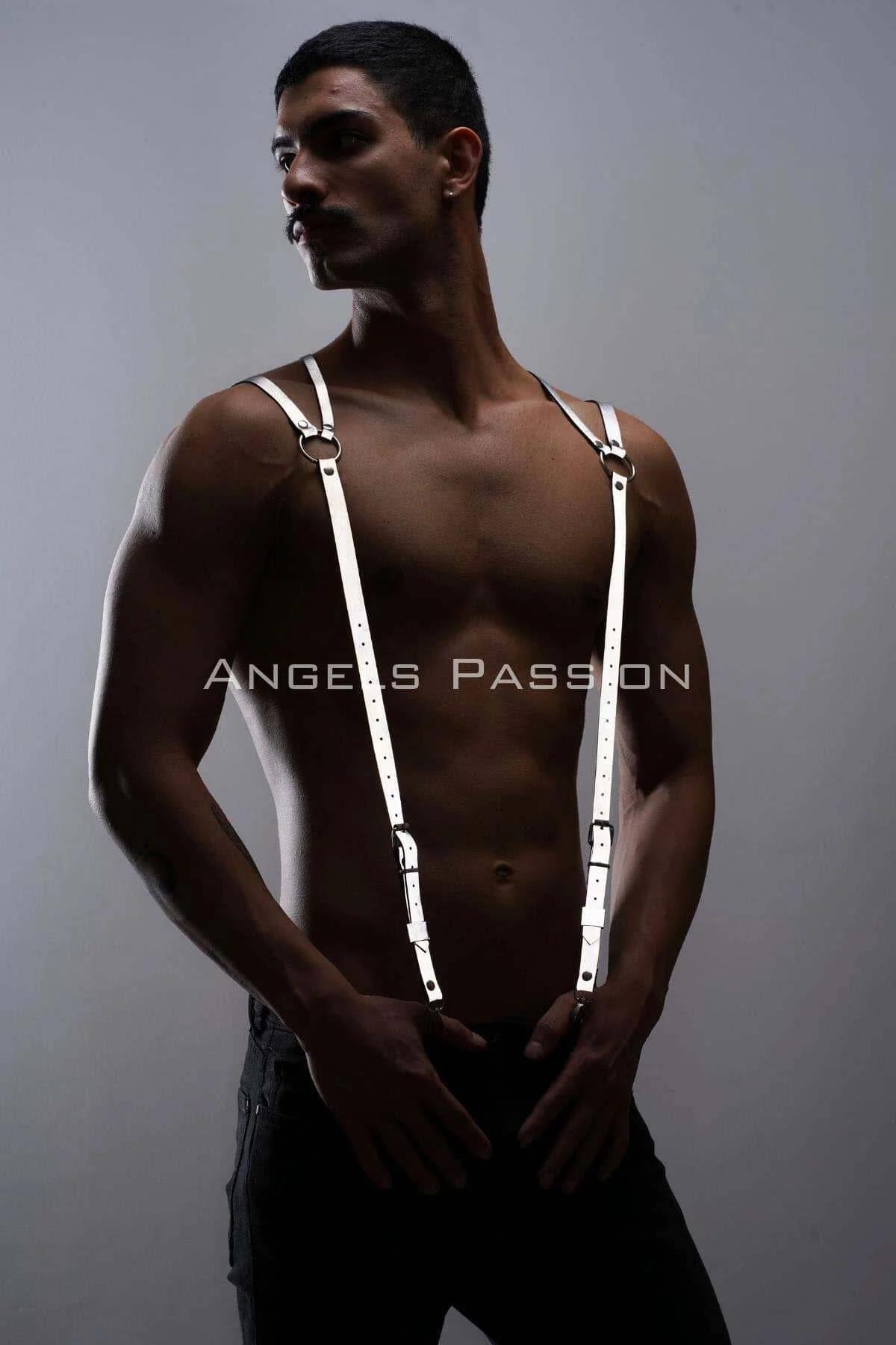 Reflective Men's Shoulder Harness - Adjustable Fashion Accessory