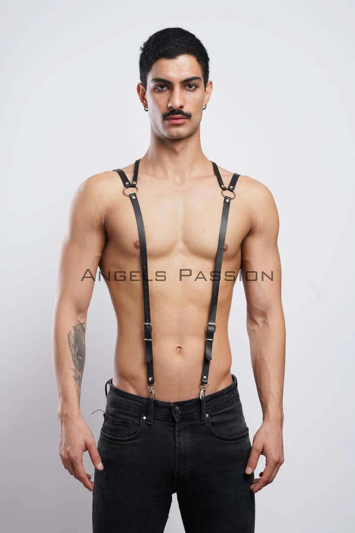 Men's Leather Harness Adjustable Body Strap Accessory for Style