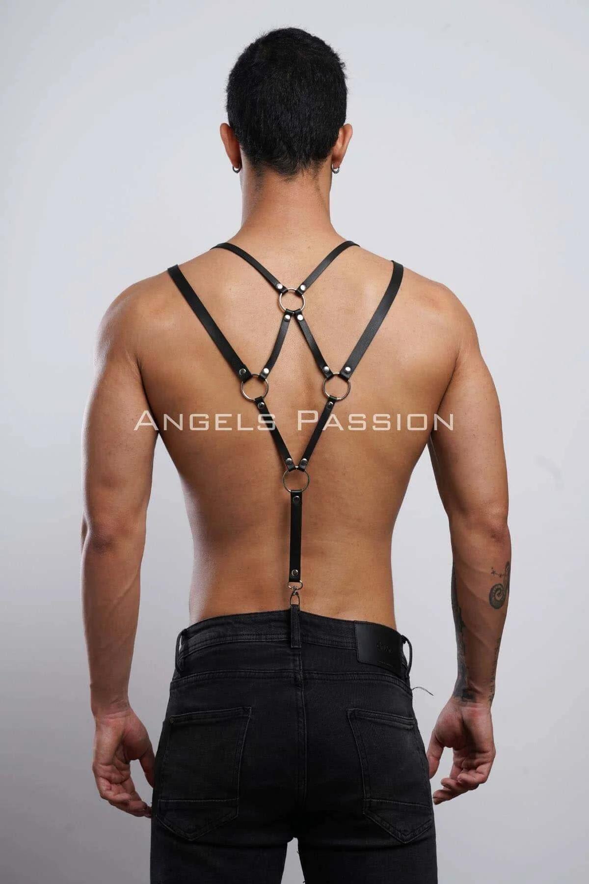 Men's Leather Harness Adjustable Body Strap Accessory for Style