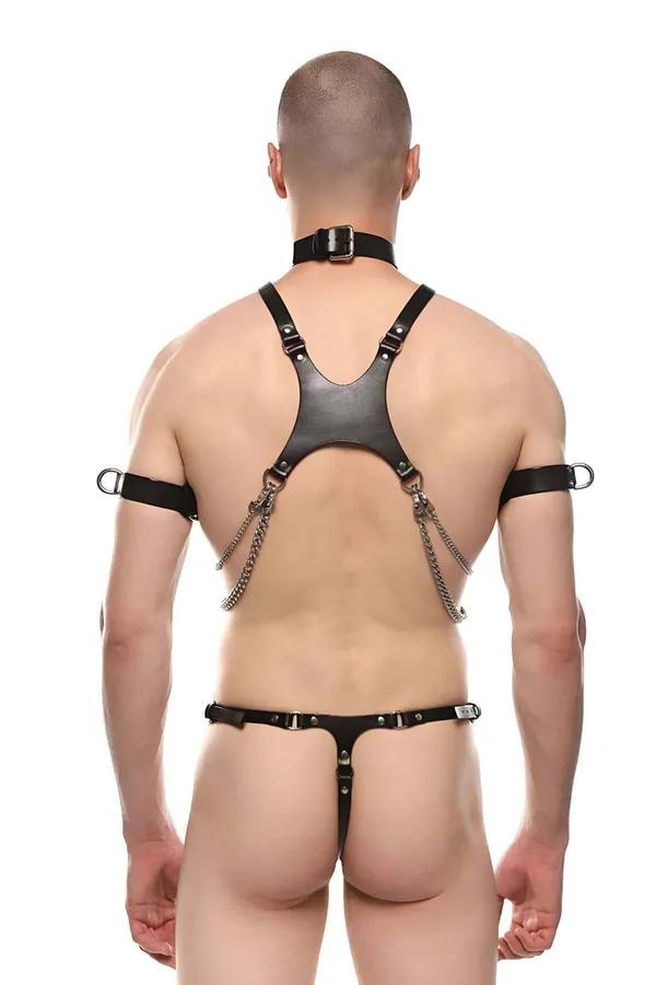 Chain & O-Ring Body Harness with Armbands
