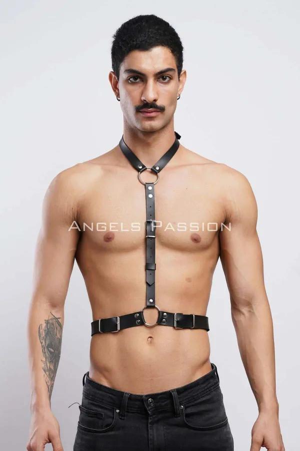 Men's Leather Harness | Halterneck Adjustable Body Strap