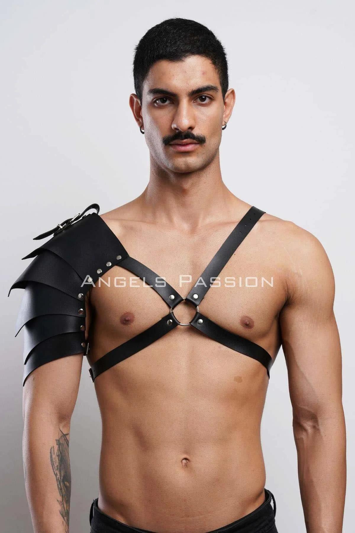 Leather Shoulder Harness Men's Adjustable Gladiator Body Armor