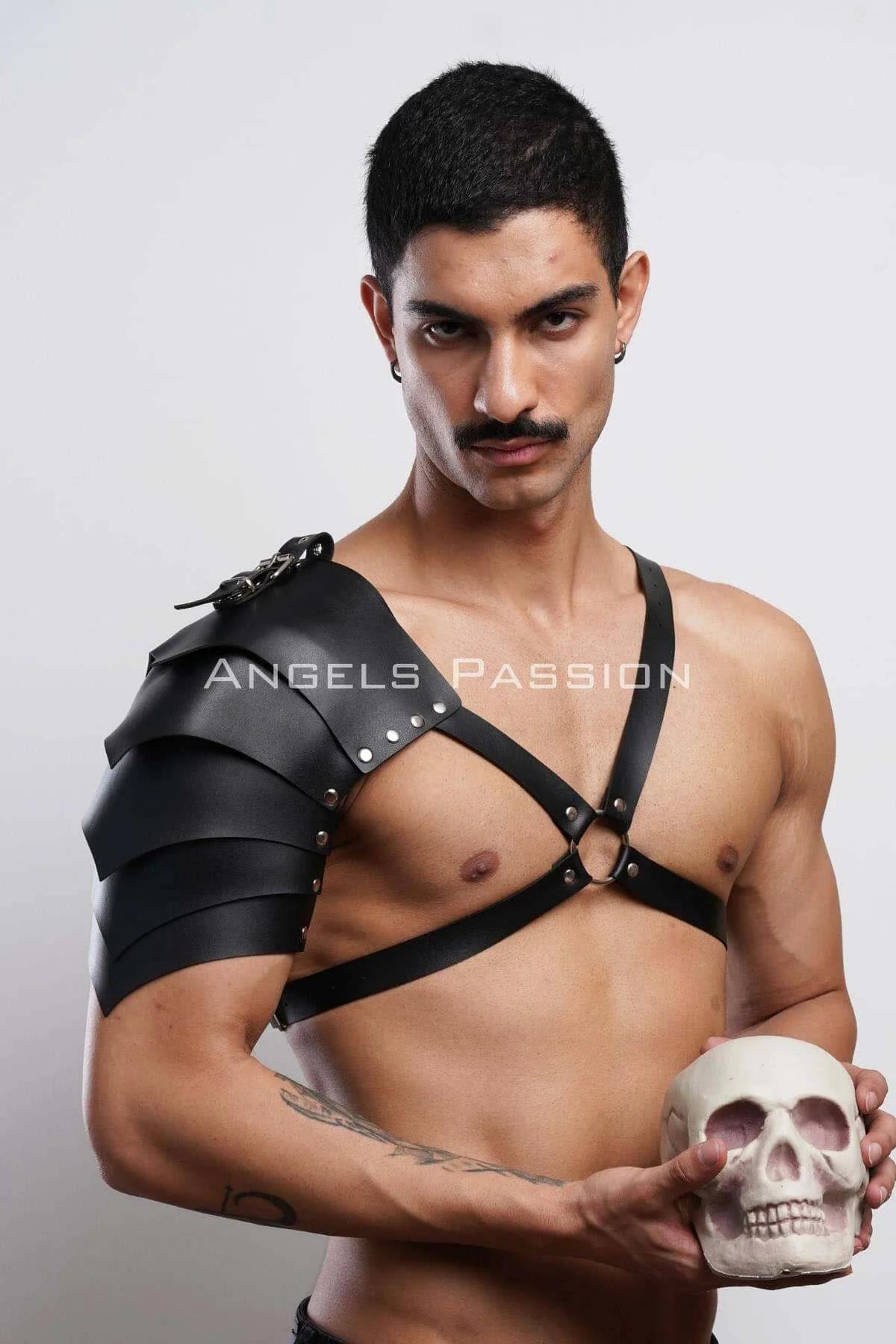 Leather Shoulder Harness Men's Adjustable Gladiator Body Armor
