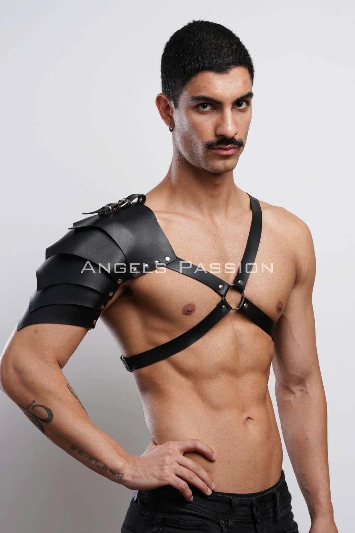 Leather Shoulder Harness Men's Adjustable Gladiator Body Armor