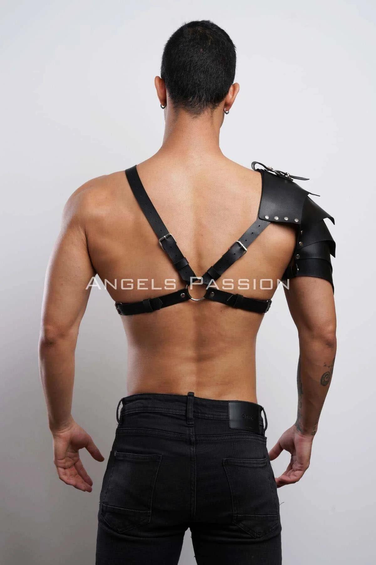 Leather Shoulder Harness Men's Adjustable Gladiator Body Armor