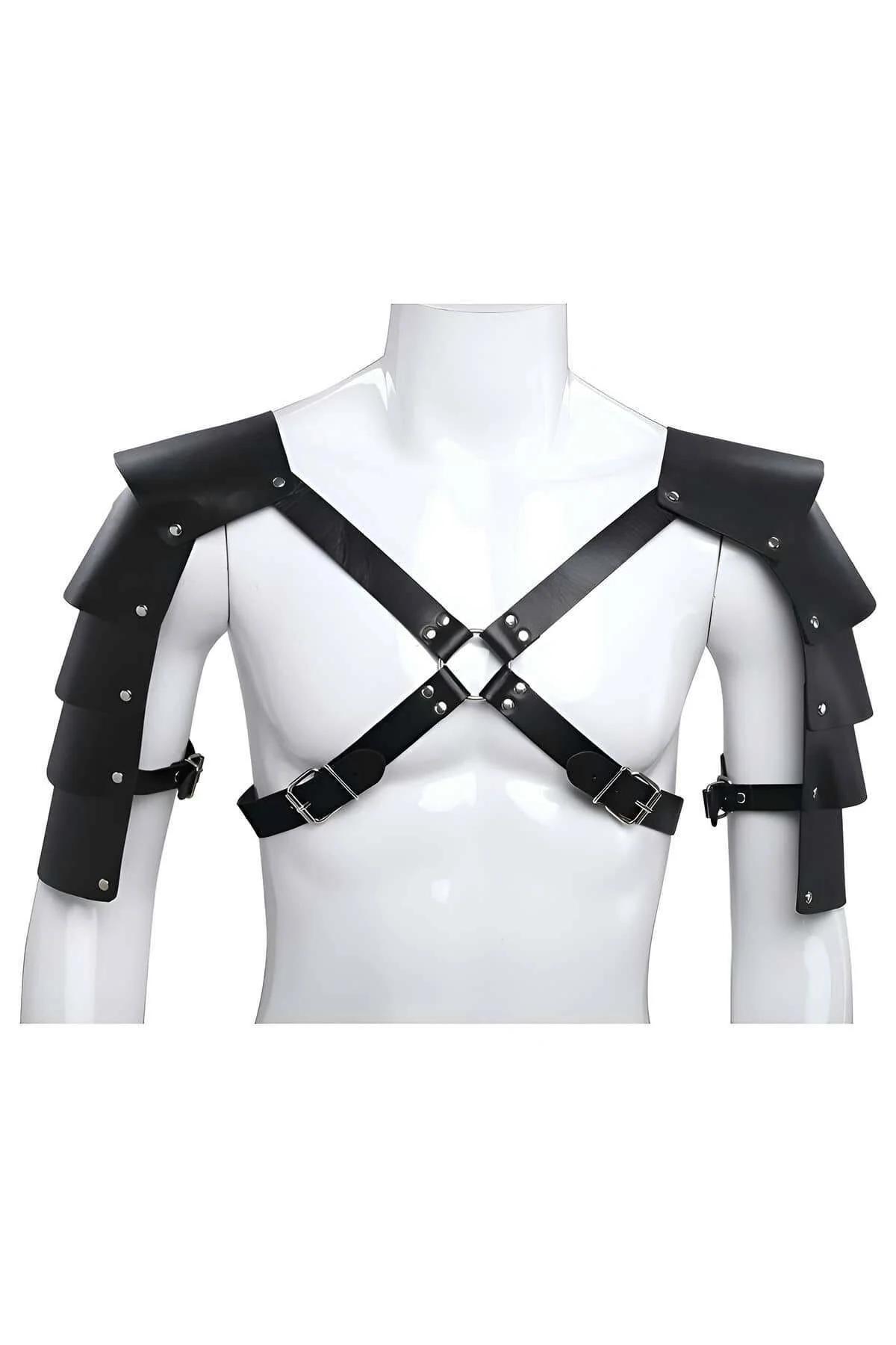 Men's Harness Shoulder Armor - Adjustable Gladiator Style