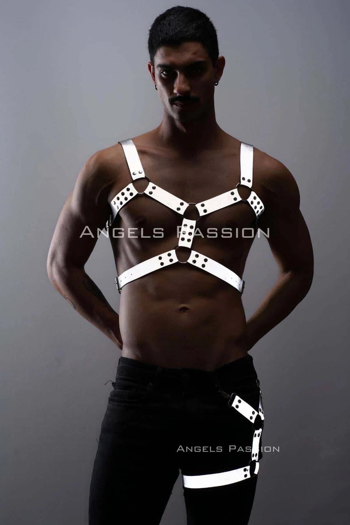 Men's Reflective Chest and Leg Harness Set – Stand Out
