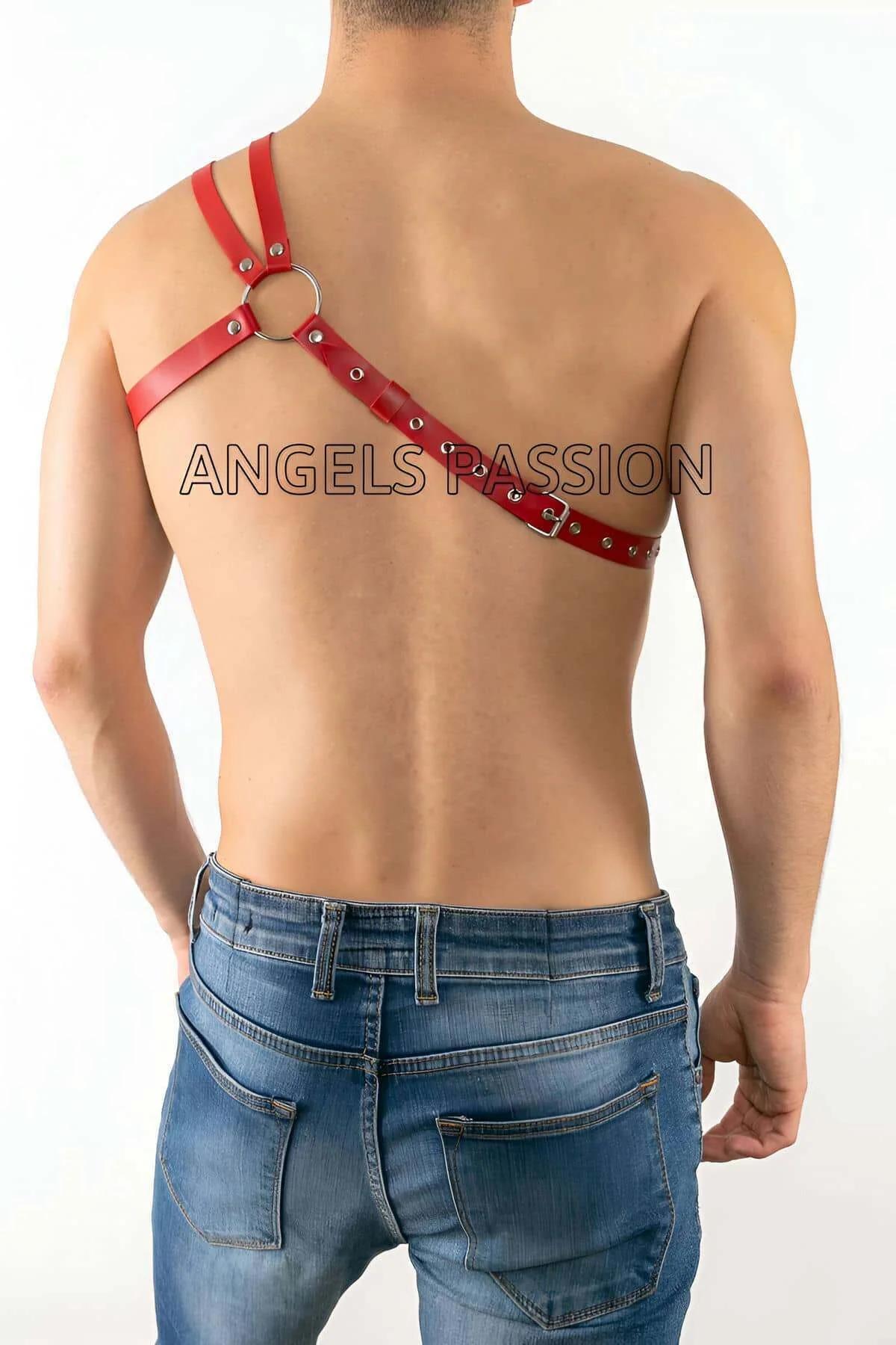 Men's Adjustable Faux Leather Chest Harness